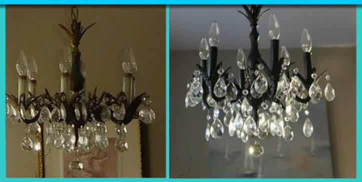 add life in old chandelier before and after