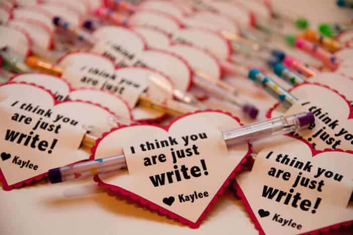 You are just write. heart note and pen