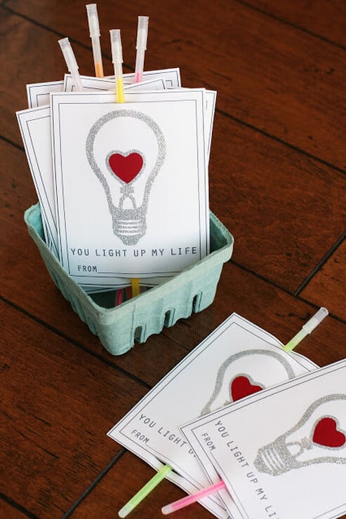 You light up my life. valentine's card