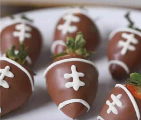 football shaped Strawberries