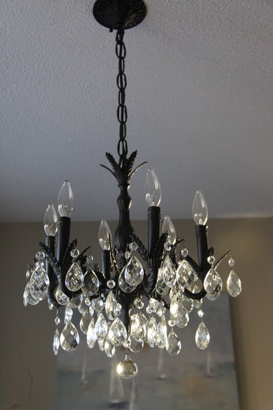 from old to new chandelier