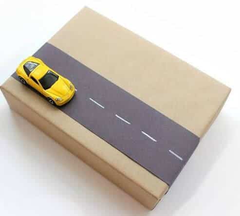 Accessorize with a car gift wrapping idea