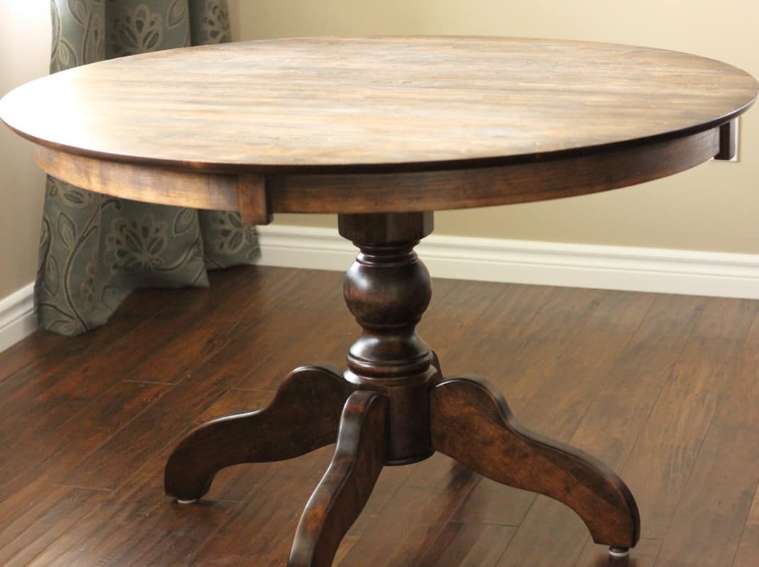 refurbished wooden table