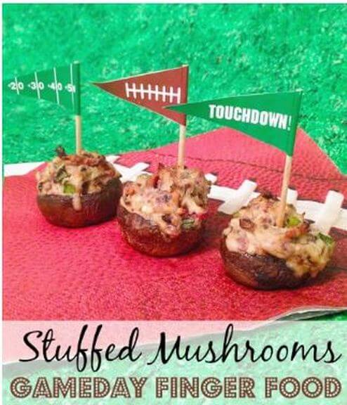 Stuffed & Flagged mushrooms 
