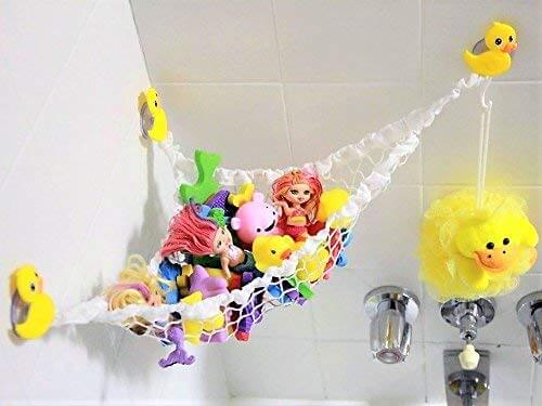 Bathtub Toy Storage Hammock - Whales - MiniOwls Toy Storage Solutions