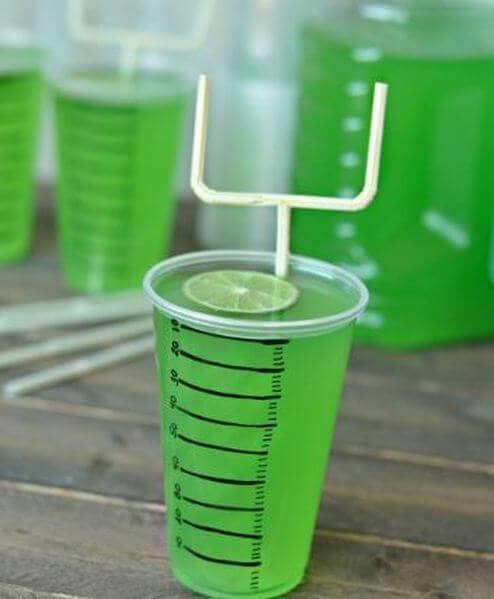 Creative juice ideas - Bottoms up for the SuperBowl Party.