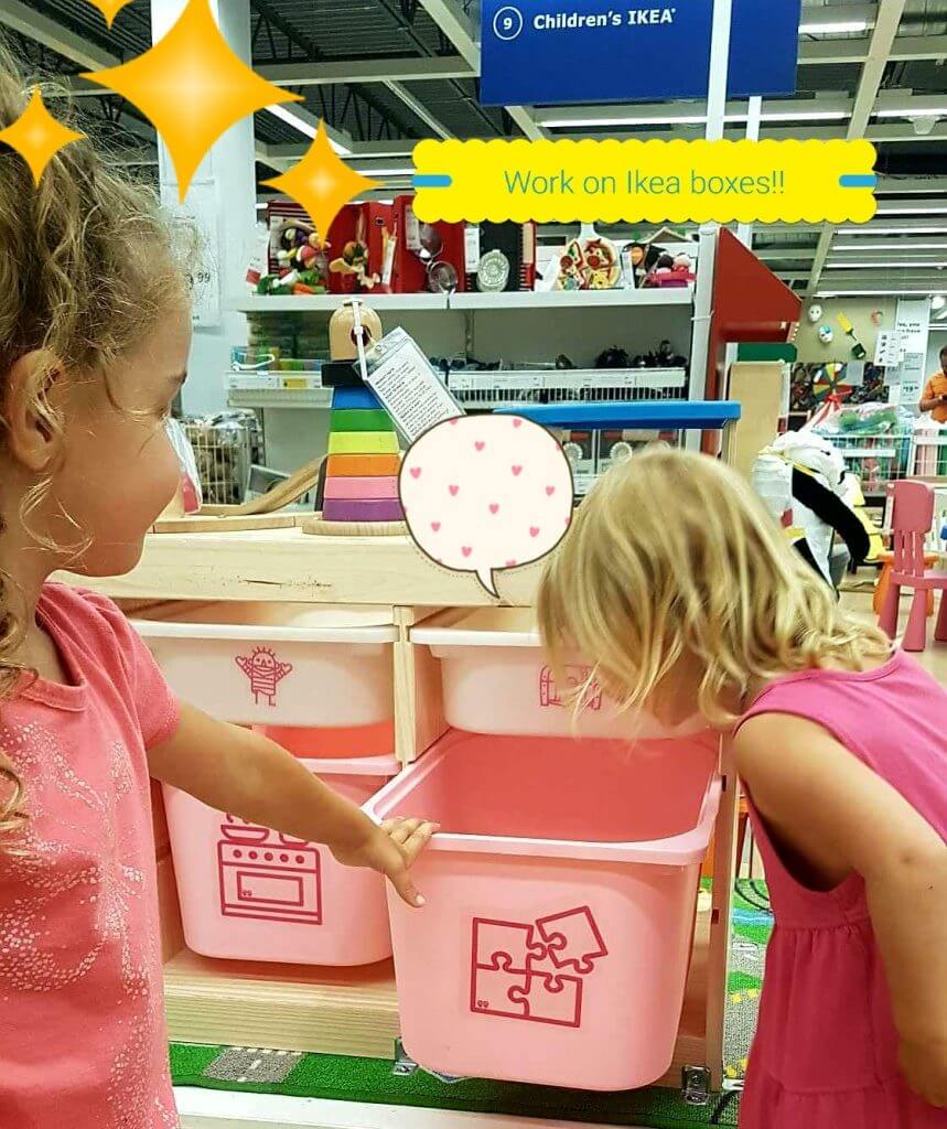 MiniOwls Toy Organizing Stickers Pink - kids choice