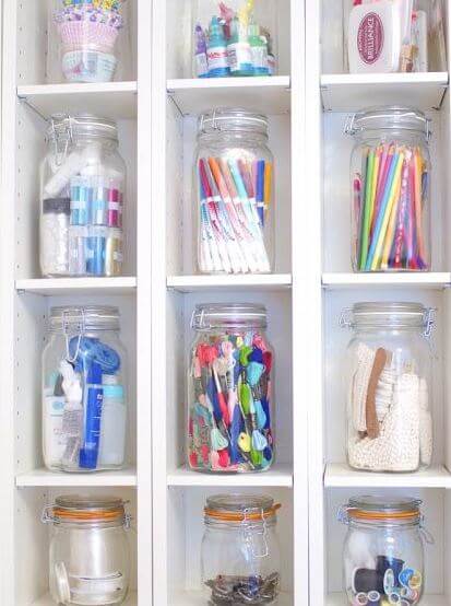 jars as pen organizer