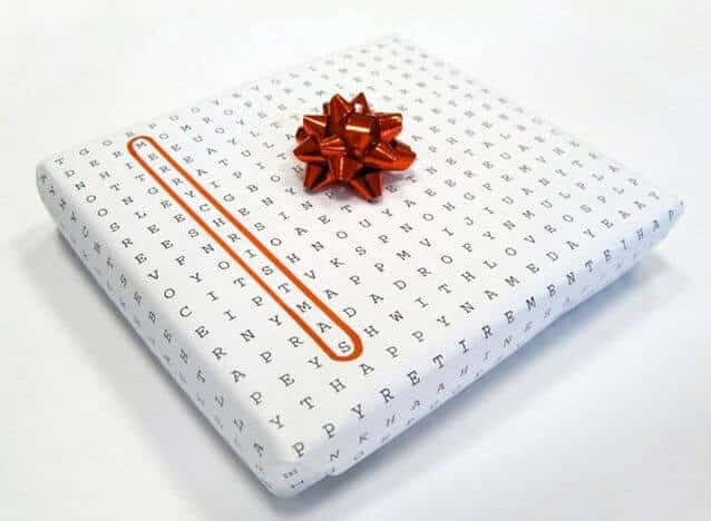 Personalized word-search. gift wrapper