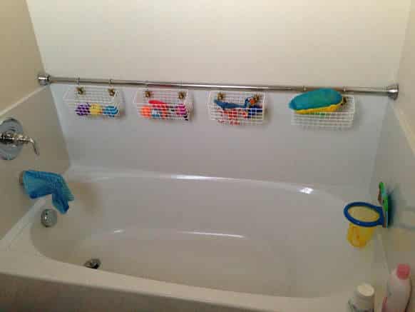 bath tub and toys
