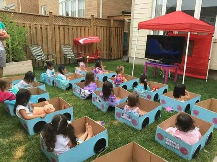 ​Drive in movie theater - box car seats