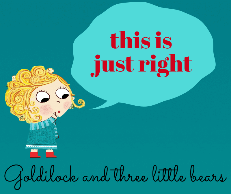 goldilocks and three little bears this is just right poster