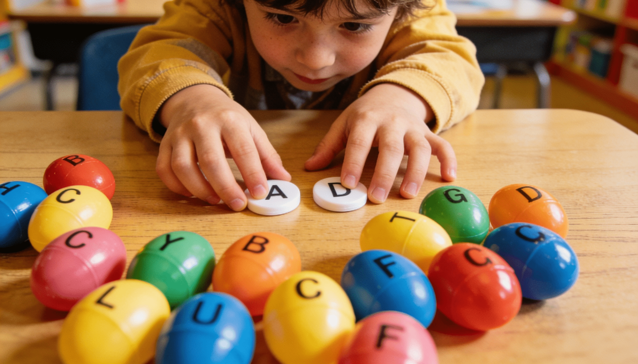 alphabet egg matching game