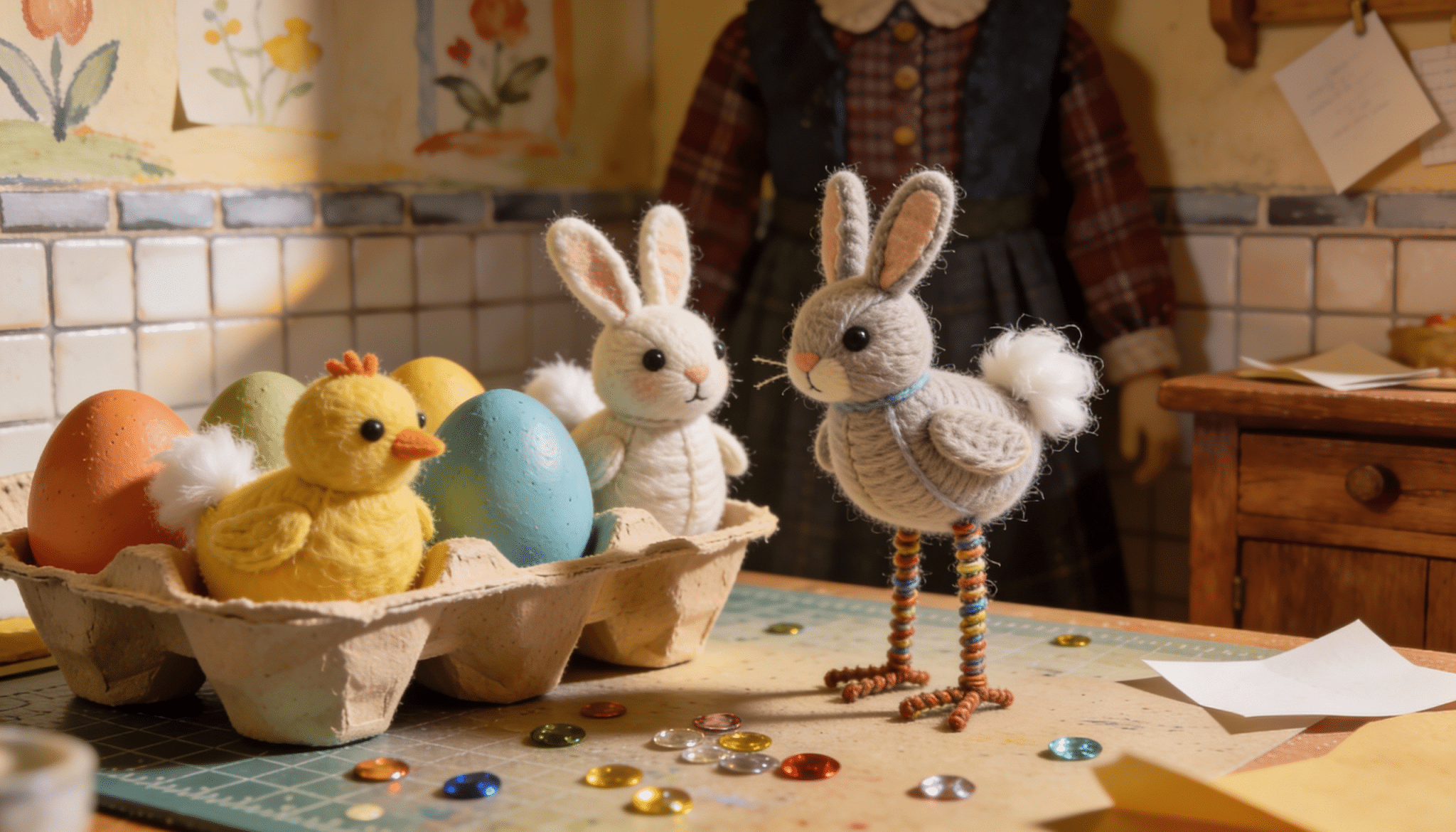 egg carton spring animals