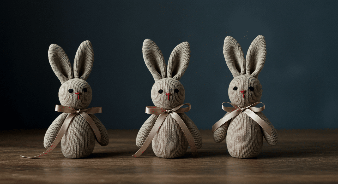 sock bunny stuffed toy