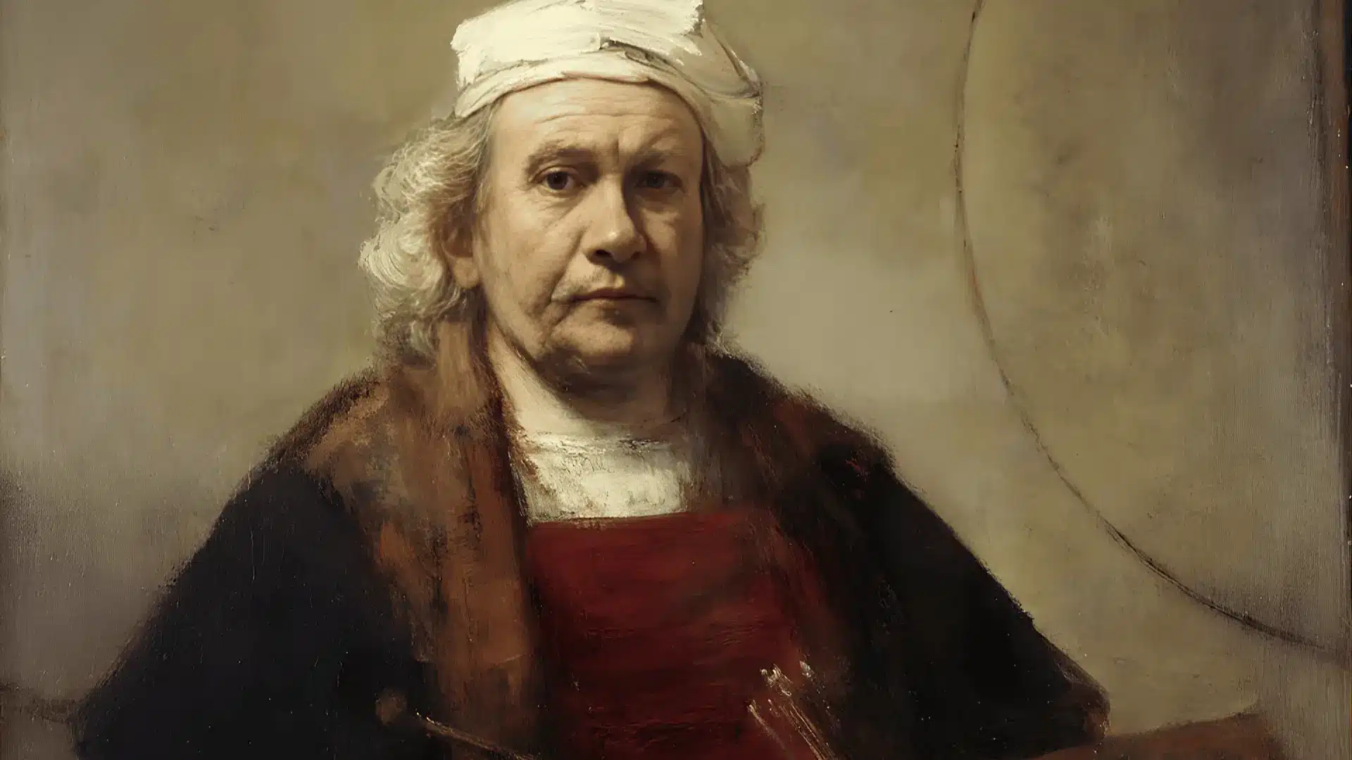 A Baroque painting of an elderly man in a turban, showcasing age and wisdom with dramatic light and shadow effects.