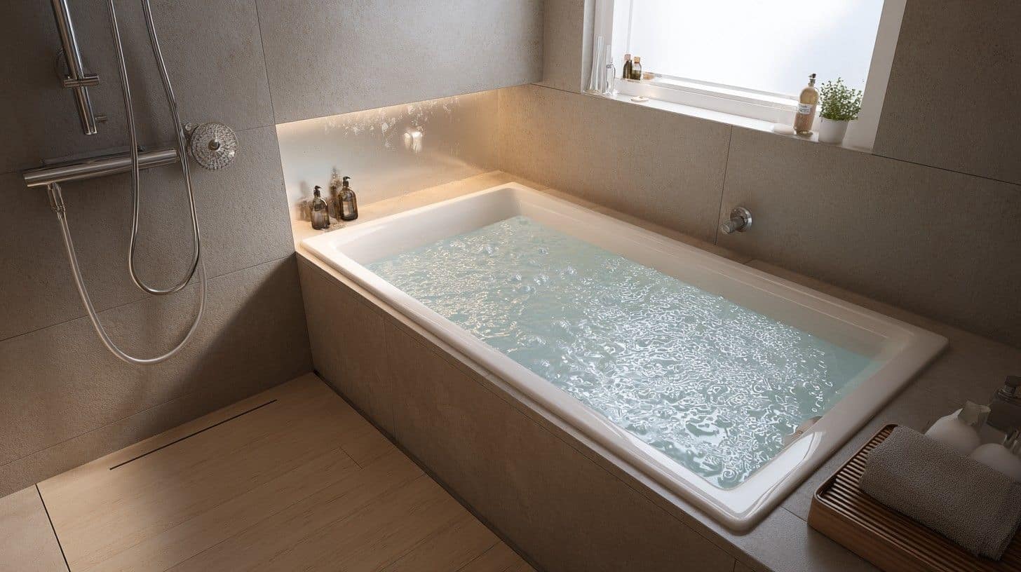 Micro-bubble soaking tub to help with body relaxation.