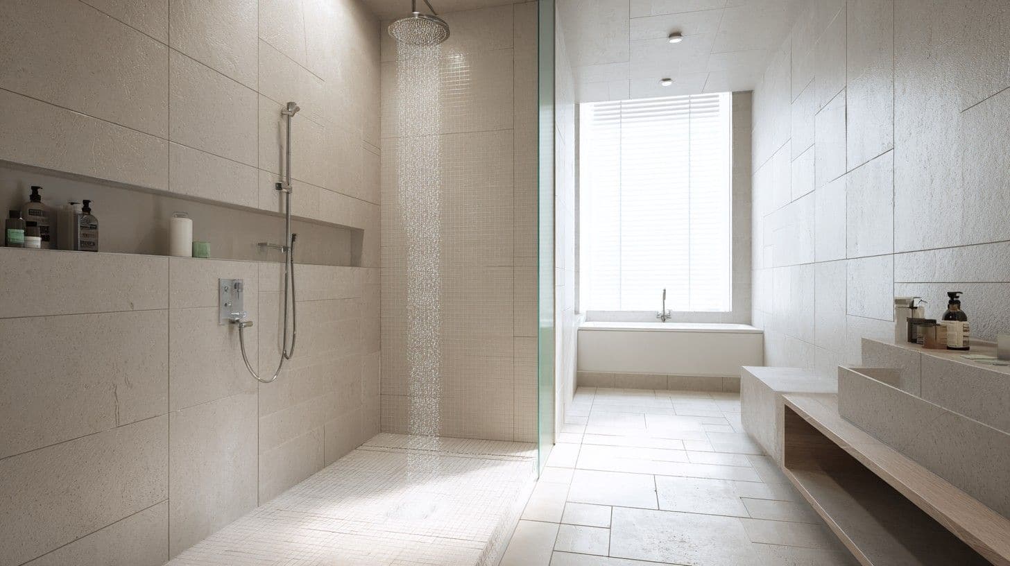  Rain shower and handheld combo for proper bath routine.