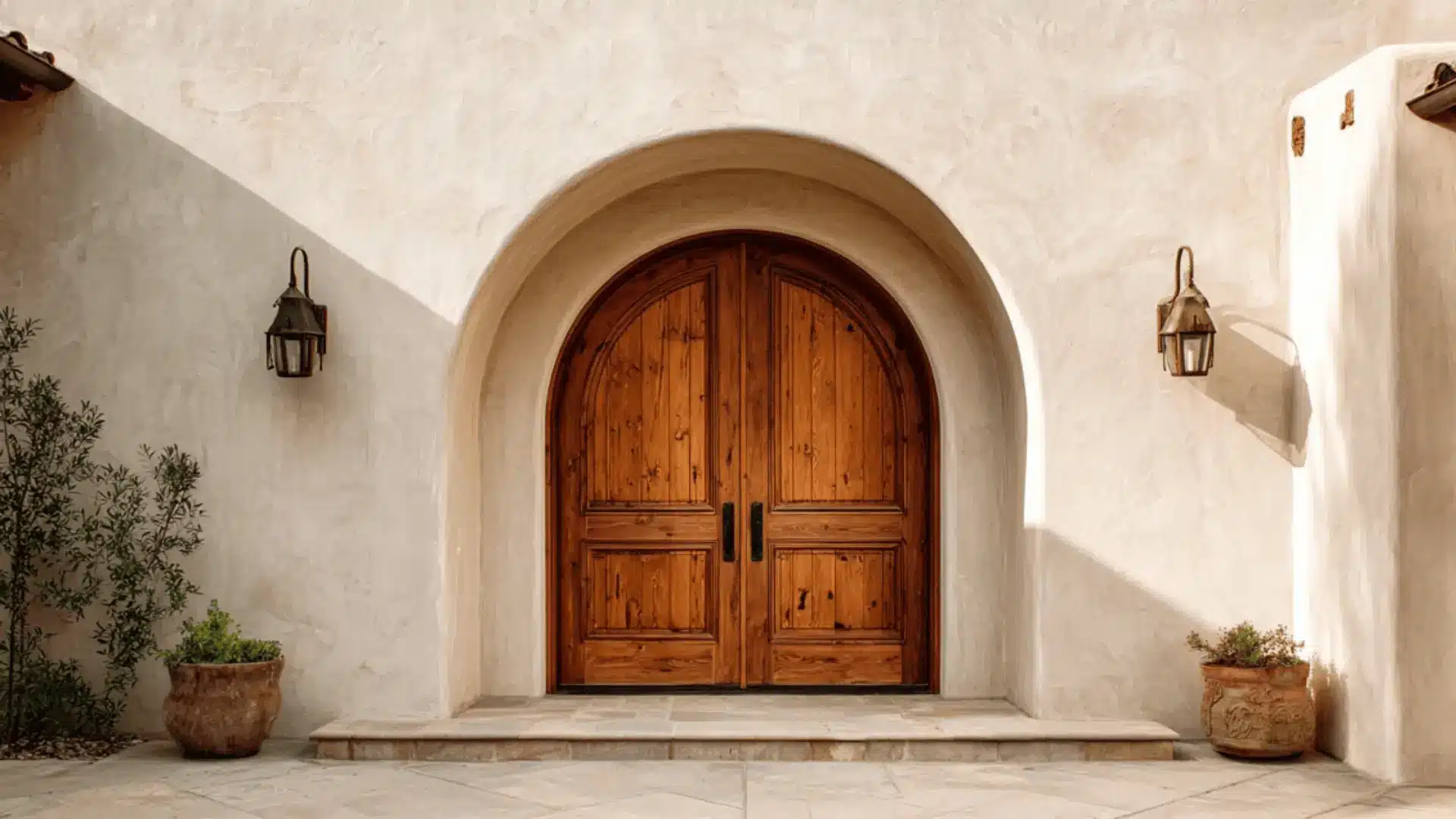 an arched entryway