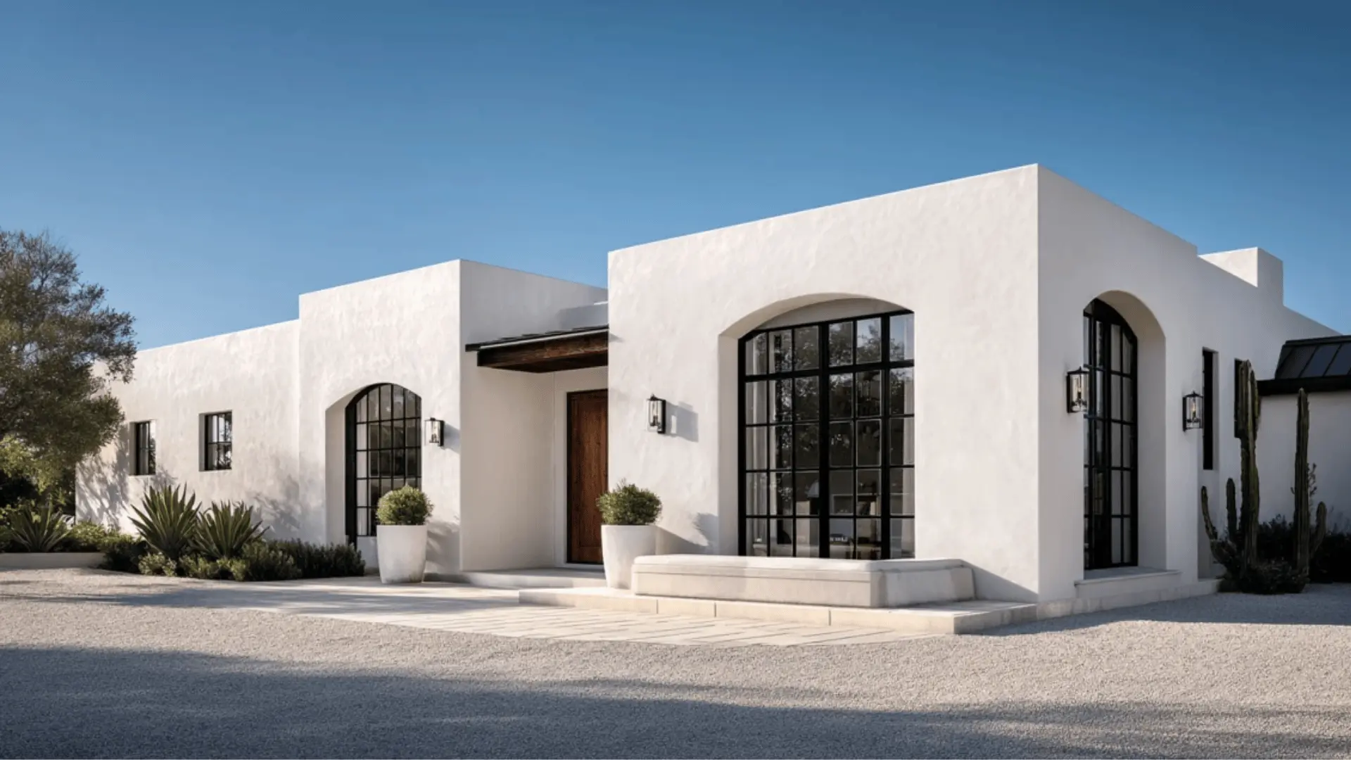 a minimal modern Spanish exterior