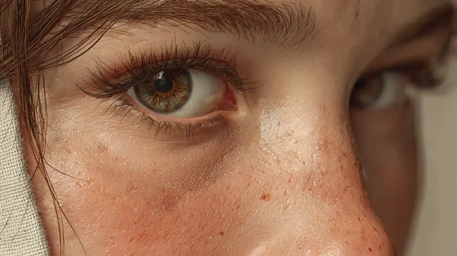 Photorealistic digital portrait with lifelike skin texture, sharp lighting, and fine surface details that look like a real photo