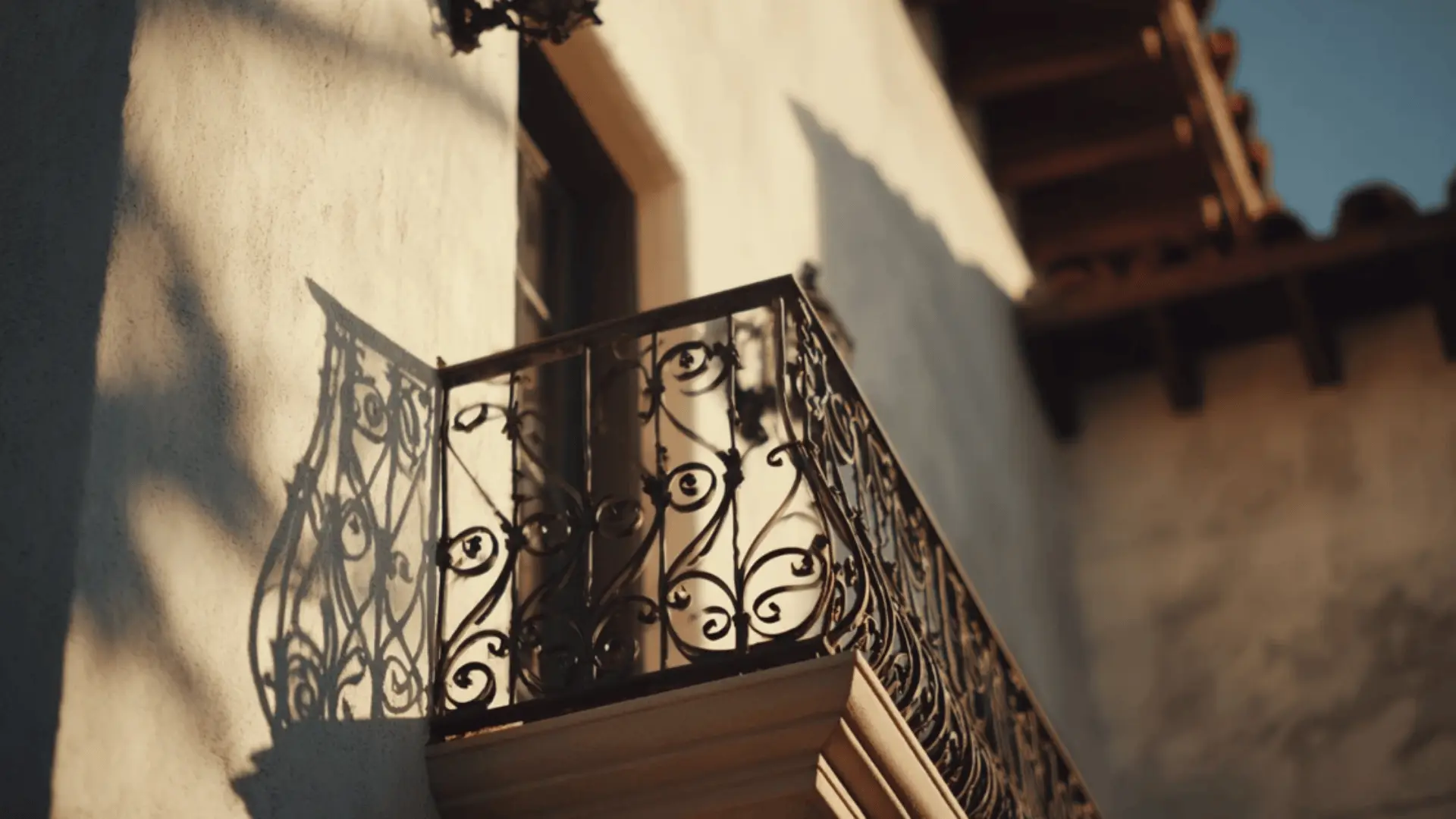 an iron detailed balcony