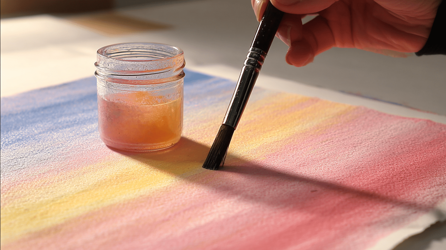  a painting made with wet brush technique.